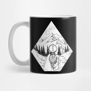 Get Lost Mountain Compass Mug